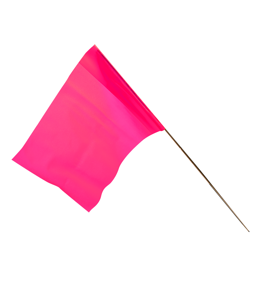 Plain Marker Flags Bdl 100 Pink Glo