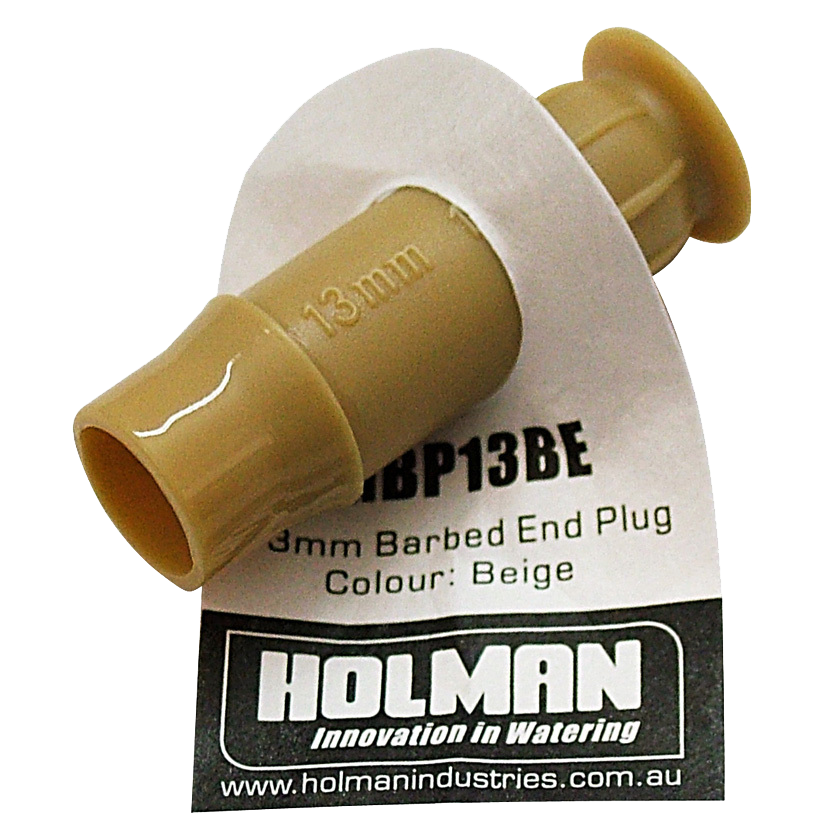 13mm Barbed End Plug Beige