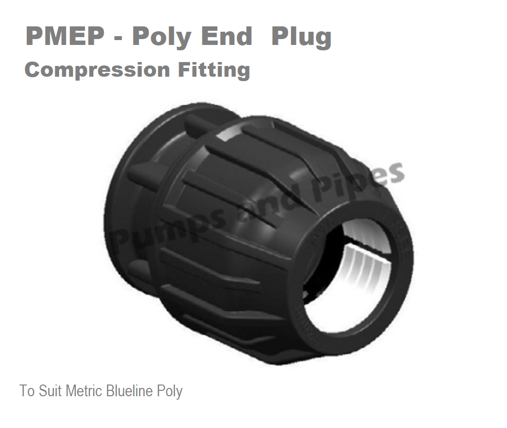 Poly Compression End Plug 110mm