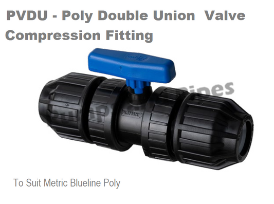 Poly Valve Double Union 75mm